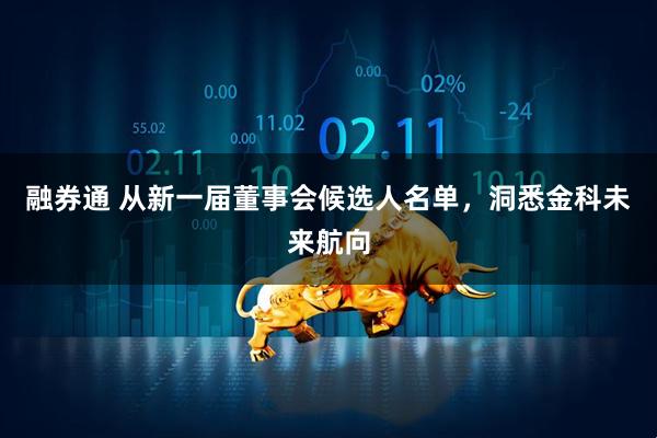 融券通 从新一届董事会候选人名单，洞悉金科未来航向